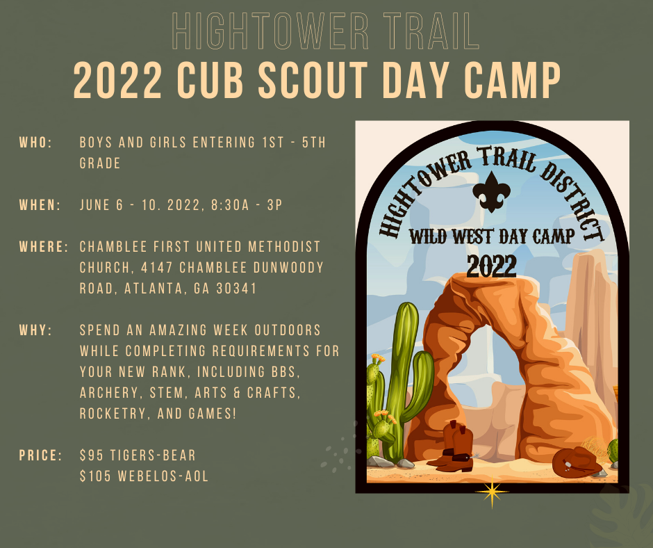 2022 Cub Scout Day Camp - Hightower Trail DIstrict